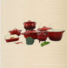 7PCS Enamel Cast Iron Cookware Set Supplier From China